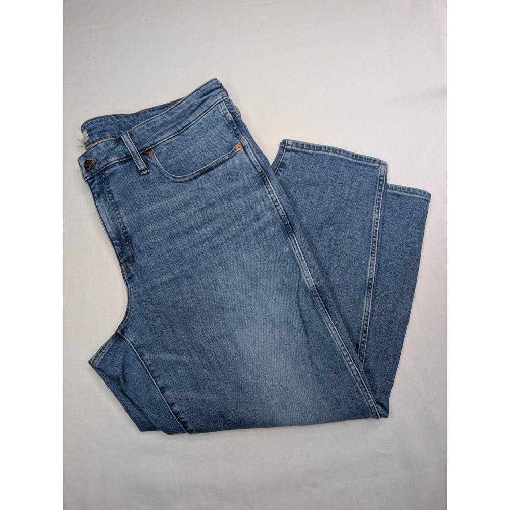 Madewell Women's 20W High Rise Stovepipe Denim Jeansโ Blue Lightwash Stretch